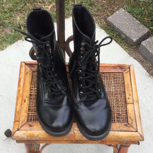 Fashion Boots Shoes - 🖤Fashion Combat Style Black Boots Size 41 🖤